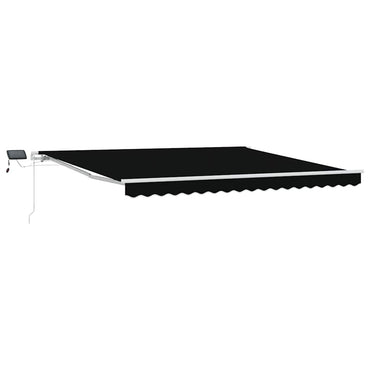 vidaXL Einziehbare Markise Schwarz 400 x 300 cm Stoff und Stahl