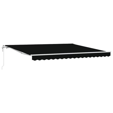 vidaXL Einziehbare Markise Schwarz 400 x 350 cm Stoff