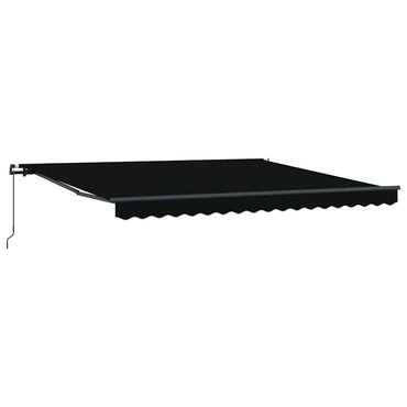 vidaXL Einziehbare Markise Schwarz 400 x 350 cm Polyester und Stahl