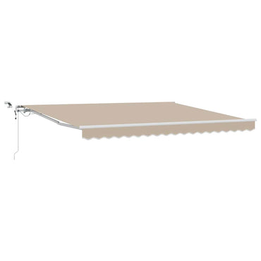 vidaXL Einziehbare Markise Beige 400 x 350 cm Stoff und Metall