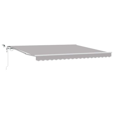 vidaXL Auvent rétractable gris clair 400 x 350 cm en tissu et métal