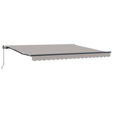 vidaXL Store banne rétractable Gris clair 400 x 350 cm Polyester et acier
