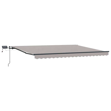 vidaXL Store banne rétractable gris clair 400 x 350 cm toile