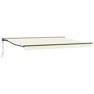 vidaXL Einziehbare Markise Creme 450 x 300 cm Polyester und Metall