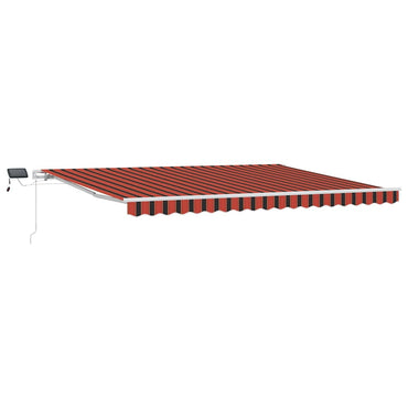 vidaXL Einziehbare Markise Orange und Braun 450 x 300 cm