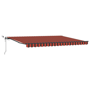 vidaXL Markisenstoff mit Orange und Braun 450 x 300 cm Polyester