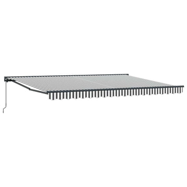 vidaXL Einziehbare Markise Anthrazit und Weiß 450 x 300 cm