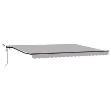 vidaXL Einziehbare Markise mit Hellgrau 450 x 300 cm Stoff