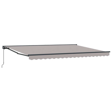 vidaXL Einziehbare Markise Hellgrau 450x300 cm Stoff