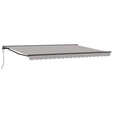 vidaXL Einziehbare Markise Hellgrau 450x300 cm Stoff