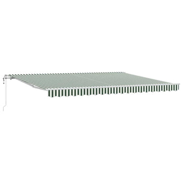 vidaXL Einziehbare Markise 450 x 300 cm Grün und Weiß