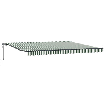 vidaXL Einziehbare Markise Grün und Weiß 450 x 300 cm Stoff