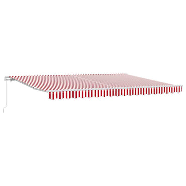 vidaXL Markise Rot und Weiß 450 x 350 x 165 cm Polyester