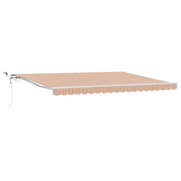 vidaXL Einziehbare Markise Mehrfarbig 450 x 350 cm Stoff und Metall