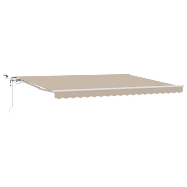 vidaXL Einziehbare Markise Beige 450 x 350 cm Stoff und Metall