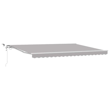 vidaXL Einziehbare Markise Hellgrau 450 x 350 cm Stoff und Metall