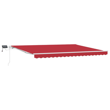 vidaXL Einziehbare Markise Rot 450 x 350 cm Stoff und Stahl