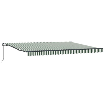 vidaXL Markise Grün und Weiß 450 x 350 cm Stoff