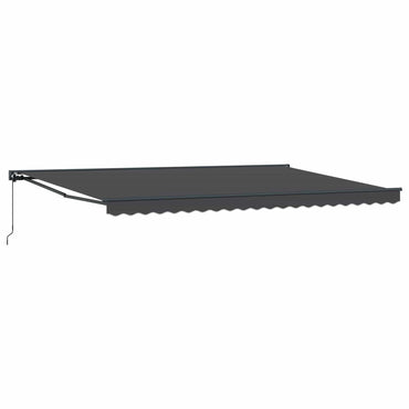 vidaXL Einziehbare Markise Anthrazit 500 x 300 cm Polyester und Metall