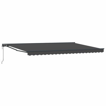 vidaXL Einziehbare Markise Anthrazit 500 x 300 cm Polyester und Metall