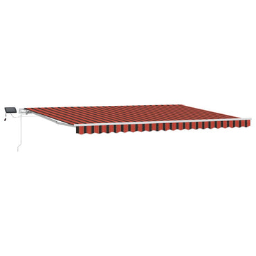 vidaXL Einziehbare Markise Orange und Braun 500 x 300 cm
