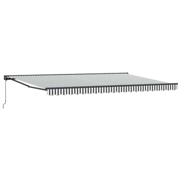 vidaXL Einziehbare Markise Anthrazit und Weiß 500 x 300 cm