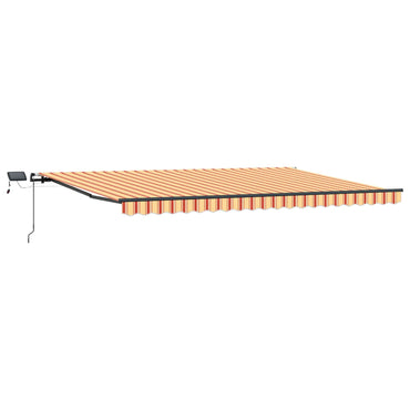 vidaXL Store banne rétractable Jaune et orange 500 x 300 cm en tissu