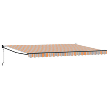 vidaXL Einziehbare Markise Mehrfarbig 500 × 300 cm Stoff und Metall