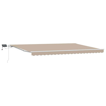 vidaXL Store banne rétractable beige 500 x 300 cm en tissu et acier