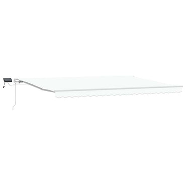 vidaXL Einziehbare Markise Weiß 500 x 300 cm Stoff und Stahl