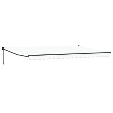 vidaXL Einziehbare Markise Weiß 500 × 300 cm Stoff und Metall