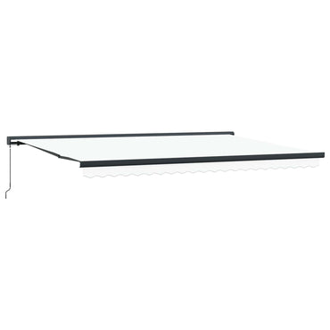 vidaXL Einziehbare Markise Weiß 500 x 300 cm Stoff und Metall