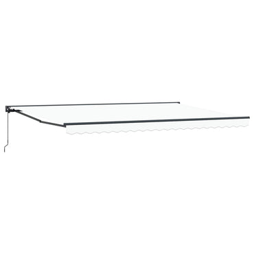 vidaXL Einziehbare Markise Weiß 500 x 300 cm Polyester und Metall