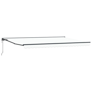 vidaXL Einziehbare Markise Weiß 500 x 300 cm Polyester und Metall