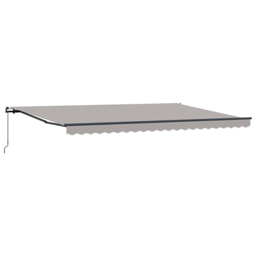 vidaXL Einziehbare Markise Hellgrau 500 x 300 cm Stoff