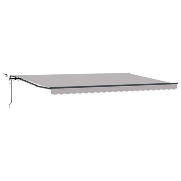 vidaXL Einziehbare Markise mit Hellgrau 500 x 300 cm Stoff