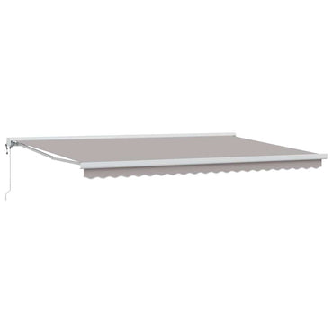vidaXL Einziehbare Markise Hellgrau 500 × 300 cm Stoff, Metall
