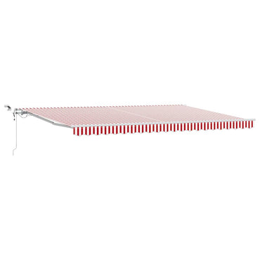 vidaXL Einziehbare Markise Rot und Weiß 500 x 350 cm