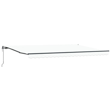 vidaXL Einziehbare Markise Weiß 500 x 350 cm Stoff und Aluminium