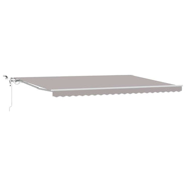 vidaXL Einziehbare Markise Hellgrau 500 x 350 cm Stoff und Metall
