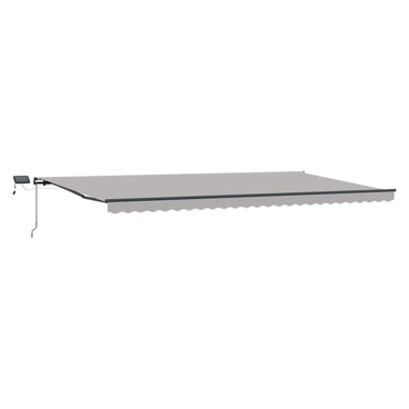 vidaXL Einziehbare Markise Hellgrau 600 x 300 cm Stoff