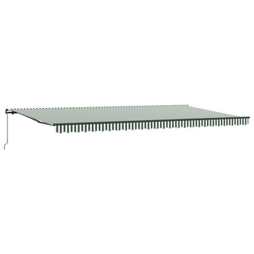 vidaXL Einziehbare Markise Grün und Weiß 600 x 300 cm Stoff