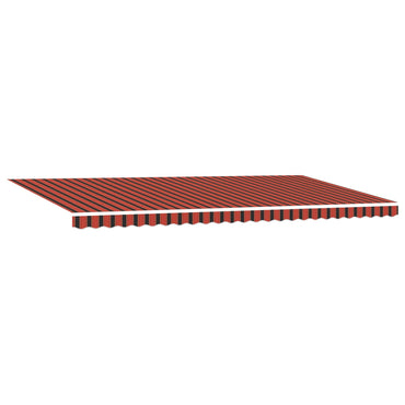 vidaXL Einziehbare Markise Orange und Braun 600 x 350 cm Stoff