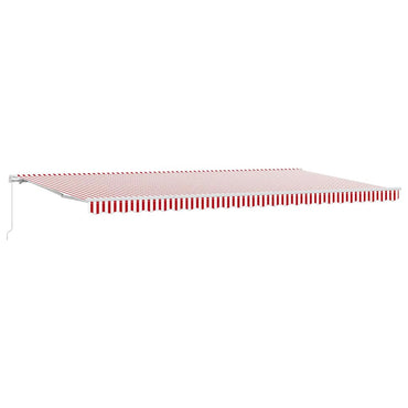 vidaXL Einziehbare Markise Rot und Weiß 600 x 350 cm