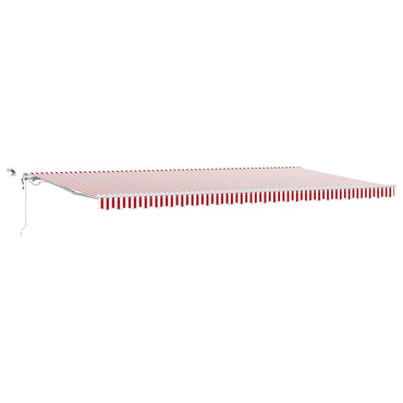vidaXL Einziehbare Markise Rot und Weiß 600 x 350 cm