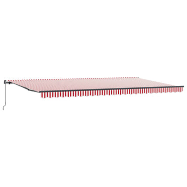 vidaXL Einziehbare Markise Rot und Weiß 600 x 350 cm