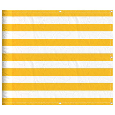 vidaXL Balkon-Sichtschutz Gelb und Weiß Gestreift 90x700 cm