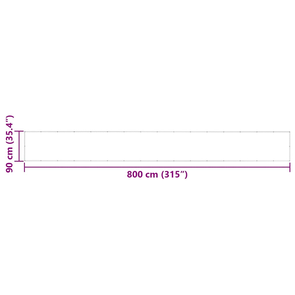 vidaXL Balkon-Sichtschutz Terrakotta 90x800 cm 100 % Polyester-Oxford