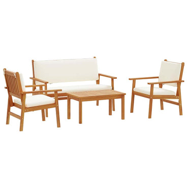 vidaXL Ensemble de canapés de jardin 4 pcs Marron 120 x 65,5 x 79 cm Bois d'acacia massif