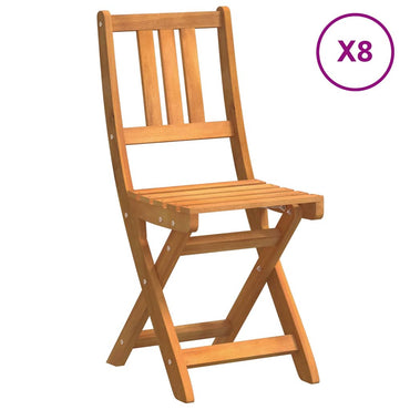 vidaXL Gartenstuhl 8 pcs Öl-Natur 40 x 42 x 85 cm Massivholz Akazie